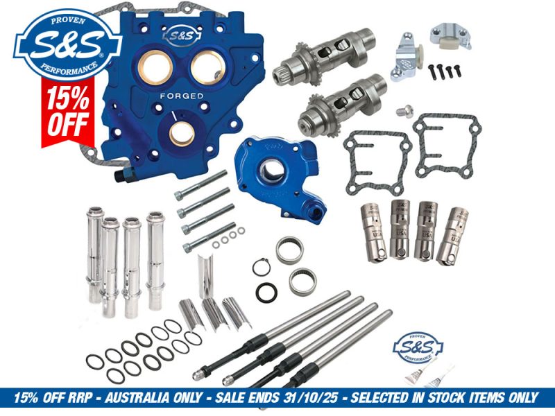 Cam Chest Kit with 585CE Chain Drive Easy Start Cams. Fits Twin Cam 2007-2017