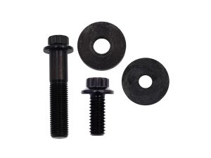 Heavy-duty motorcycle mounting bolts with washers for Revelry Motorcycles.