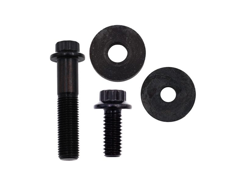 Heavy-duty motorcycle mounting bolts with washers for Revelry Motorcycles.
