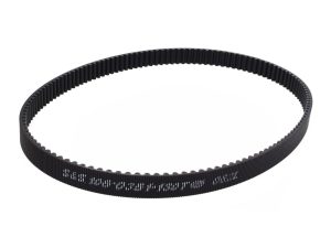 High-performance black motorcycle timing belt for Revelry Motorcycles.