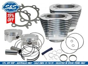 Piston and gasket kit for motorcycle engines with high performance reliability.