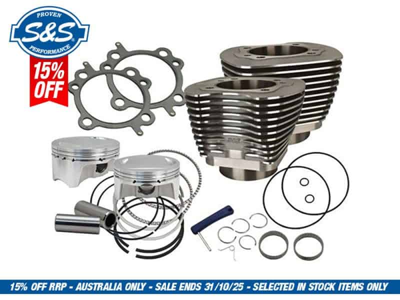 High-performance motorcycle engine components for Revelry Motorcycles in Australia.