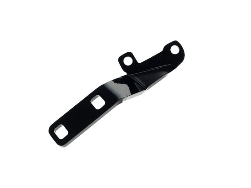 Black motorcycle kickstand for Revelry Motorcycles, durable and reliable.