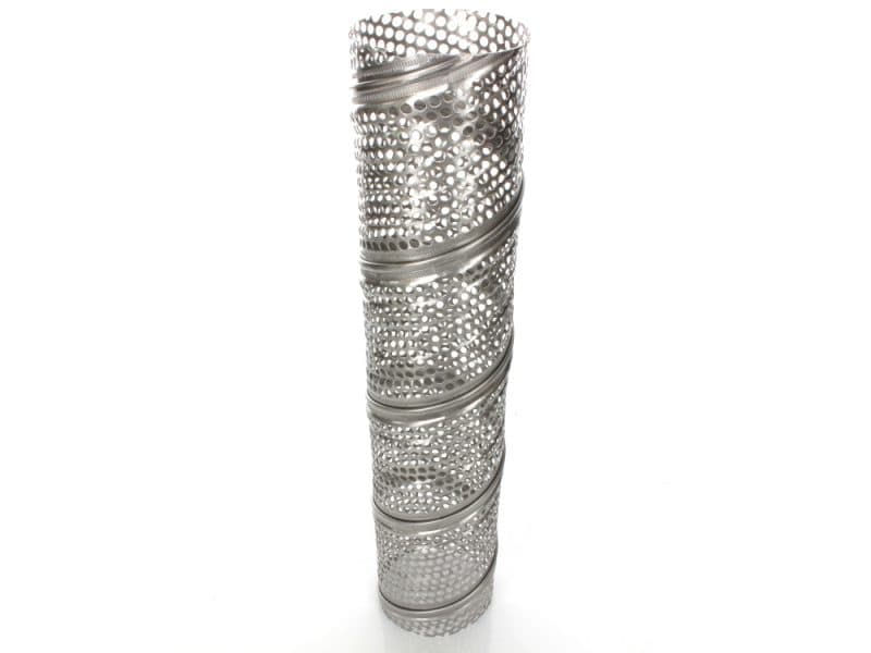 Perforated metal motorcycle exhaust shield for Revelry Motorcycles, durable and stylish.