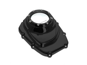 Assault Clear Cam Cover - Gloss Black. Fits Most Touring 2017-2024 & Softail 2018-2024