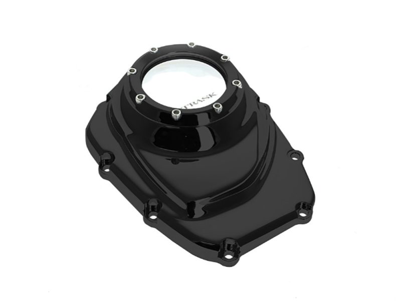 Assault Clear Cam Cover - Gloss Black. Fits Most Touring 2017-2024 & Softail 2018-2024