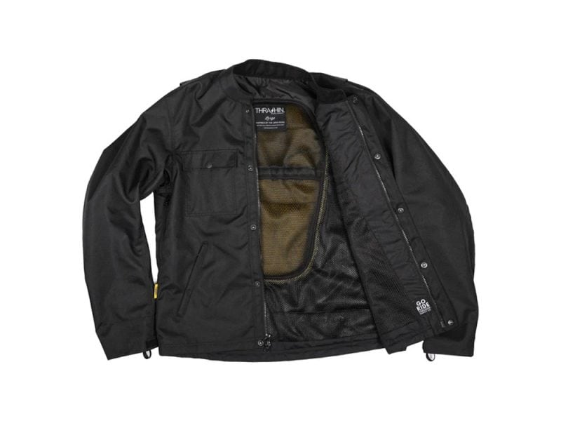 Mesh motorcycle jacket for riding and safety, black design, ventilated and durable.