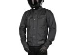 Motorcycle riding jacket with protective features for Revelry Motorcycles enthusiasts.