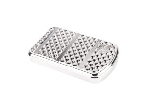 Bagger Brake Pad - Chrome. Fits Touring 1980up, FL Softail 1986-2017 & Dyna Switchback 2012-2016.