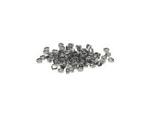 11/32in. Stepless Ear Clamps - Pack of 100. Size range is 7.8 to 9.5mm
