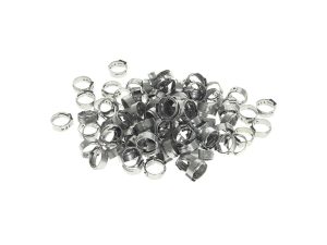 5/8in. Stepless Ear Clamps - Pack of 100. Size range is 13.2mm to 15.7mm
