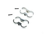 Oil Cooler Standoff Clamps - Chrome. Fits 1-1/8in. Frame
