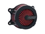 High-performance motorcycle air filter with black and red design for Revelry Motorcycles in Australia.