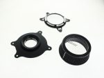 Aluminium motorcycle headlight mount and rubber seal for Revelry Motorcycles, Australian made motorcycle parts.