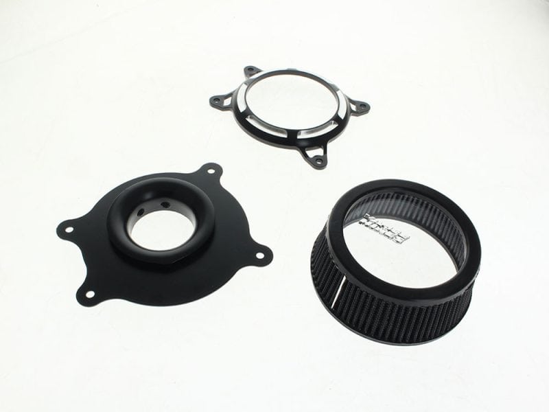 Aluminium motorcycle headlight mount and rubber seal for Revelry Motorcycles, Australian made motorcycle parts.