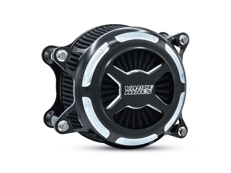 VO2 X Air Cleaner Kit - Black Contrast. Fits CVO Touring 2023up High-performance motorcycle engine cover for Revelry Motorcycles Australia, rugged and durable design.