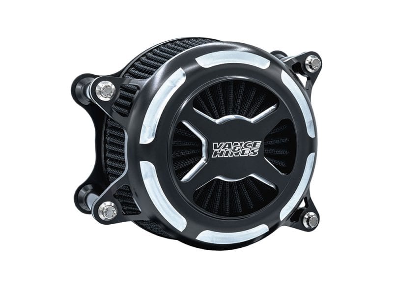 High-performance motorcycle air filter cover for Revelry Motorcycles.