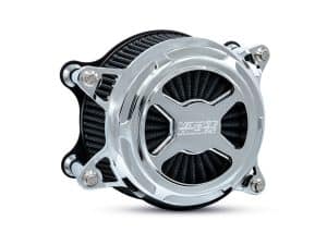 High-performance motorcycle air cleaner with sleek metal design for Harley Davidson bikes.