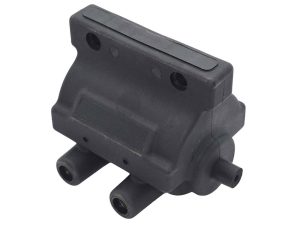 Ignition Coil - Black. Fits Big Twin & Sportster 1965-1998 with Points.
