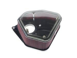 High-performance motorcycle air filter for Revelry Cycles bikes, enhances engine airflow and power.