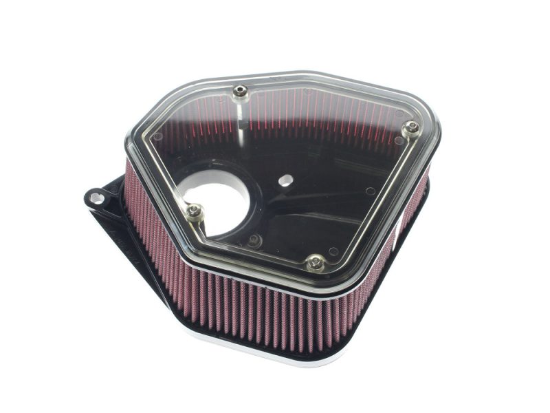 High-performance motorcycle air filter with a sleek design for Revelry Motorcycles enthusiasts.