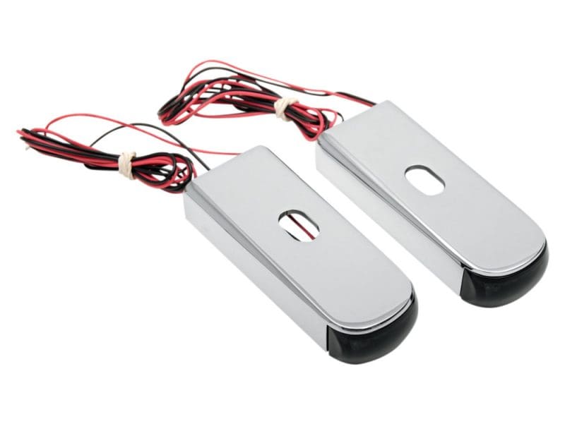 High-quality motorcycle LED turn signals with wiring for Revelry Motorcycles. Durable and stylish for enhanced visibility.