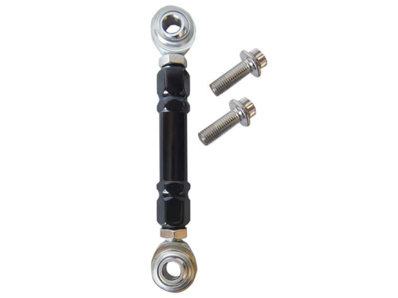 High-quality motorcycle linkage with mounting bolts for reliable bike suspension.