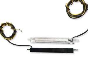 LED indicator light assembly for Revelry Motorcycles, with wiring and mounting components.