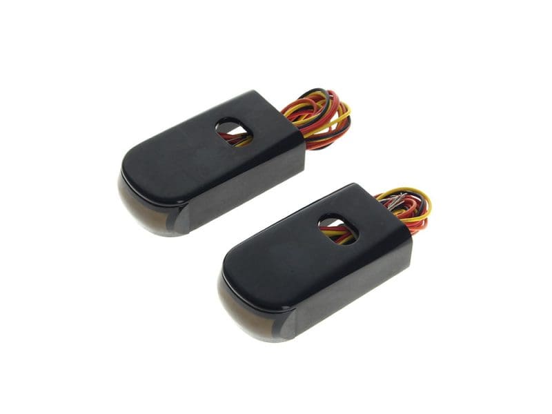 Strut Light Kit with Red Run/Brake & RED Turn Signal - Black. Fits Sportster 2004-2021. Motorcycle electronic wiring modules for Revelry Motorcycles.