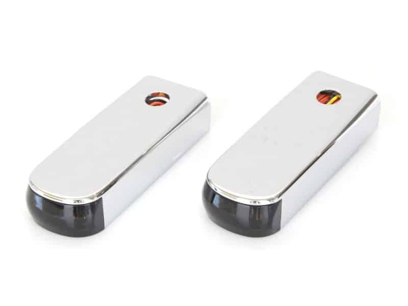 Strut Light Kit with Red Run/Brake & Amber Turn Signal - Chrome. Fits Heritage 2018up & Deluxe 2018-2020 Polished motorcycle handlebar switches for Revelry Motorcycles in AU.