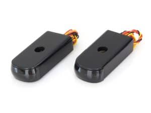 Wireless motorcycle LED turn signals with wiring harness for Revelry Motorcycles.