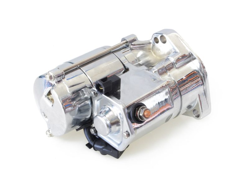 1.4kw Starter Motor - Chrome. Fits Big Twin 1989-2006 High-performance motorcycle starter motor for Revelry Motorcycles Australia.