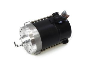 High-performance motorcycle starter motor for Revelry Cycles bikes.
