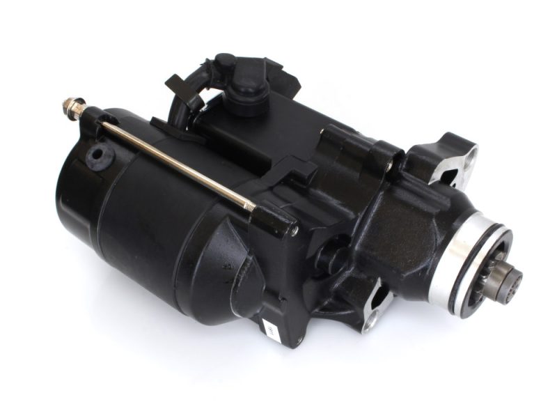 1.4kw Starter Motor - Black. Fits Softail 2007-2017 Heavy-duty motorcycle starter motor for Revelry Motorcycles.