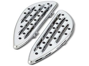 Deep Cut Front Floorboards - Chrome. Fits Touring 1980up, FL Softail 1986-2017 & Dyna Switchback 2012-2016
