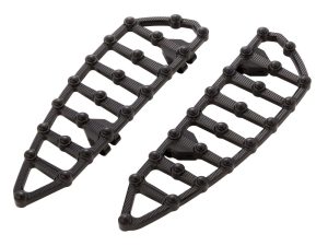 MX Front Floorboards - Black. Fits Touring 1980up, FL Softail 1986-2017 & Dyna Switchback 2012-2016