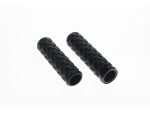 Rubber motorcycle grip handles, black textured grips for Revelry Motorcycles.