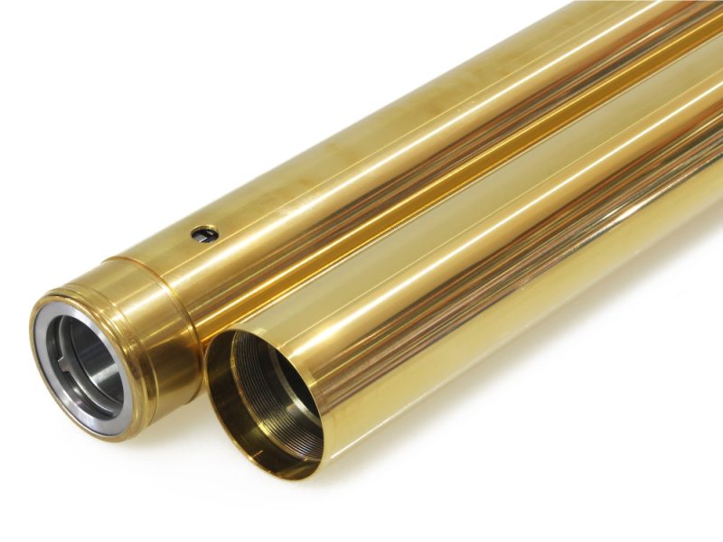 Fork Tubes - Gold. Stock Length. Fits Softail 2018up.