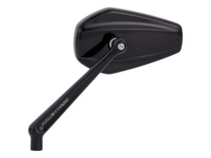 Black motorcycle side mirror for Revelry Motorcycles durability and style.