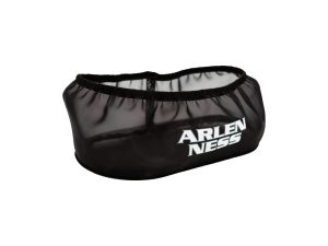 Reflective motorcycle accessory pouch for Revelry Motorcycles gear, black mesh with ARLEN NESS logo.