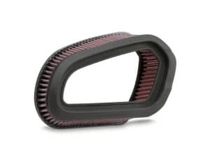 High-performance black air filter for motorcycle engines, designed for Revelry Motorcycles in Australia.