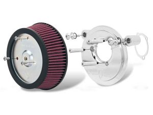 High-performance motorcycle air filter for Revelry Motorcycles, optimising engine airflow.