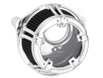 Revelry Motorcycle air filter housing with custom chrome finish for Harley Davidson bikes.