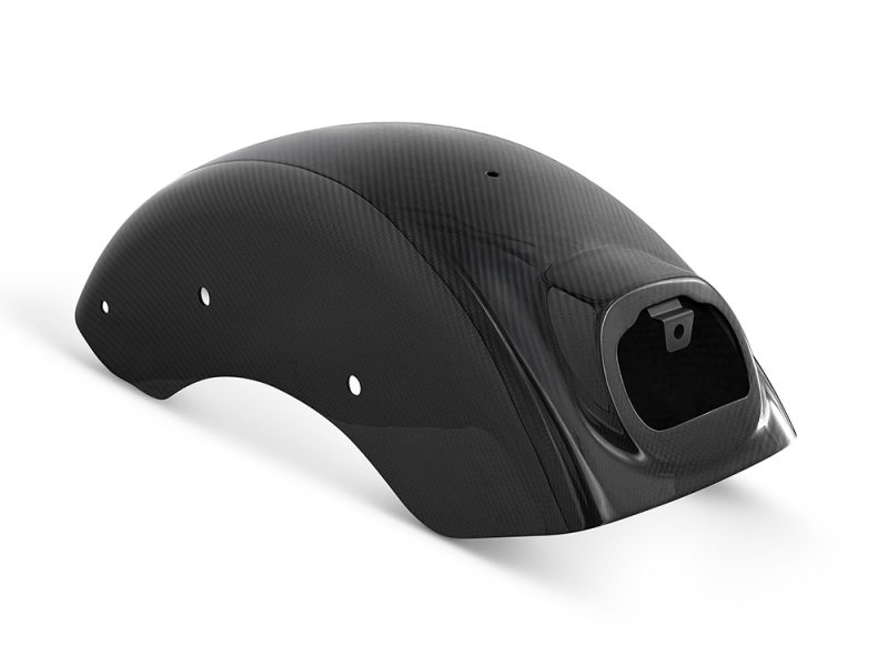 Carbon Rear Fender - Gloss Finish. Fits Softail Low Rider 2018-2020 Lightweight black carbon fibre motorcycle rear fender for enhanced style and performance.