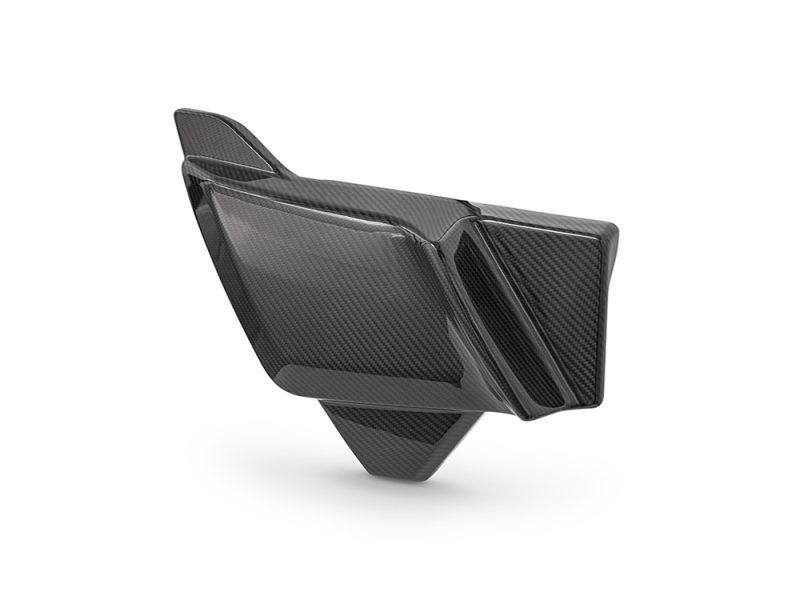 Carbon fibre motorcycle tail fairing for Revelry Motorcycles, lightweight and aerodynamic.