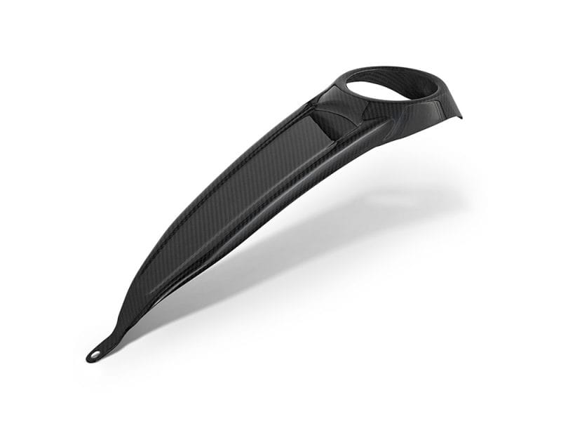 Lightweight carbon fibre motorcycle rear fender for enhanced performance Featuring sleek design and durability.