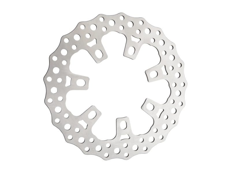 11.8in. Front Jagged Disc Rotor - Stainless Steel. Fits Touring 'Limited' Models 2020-2023 with OEM Wheel. High-quality motorcycle brake disc for Revelry Motorcycles in Australia.