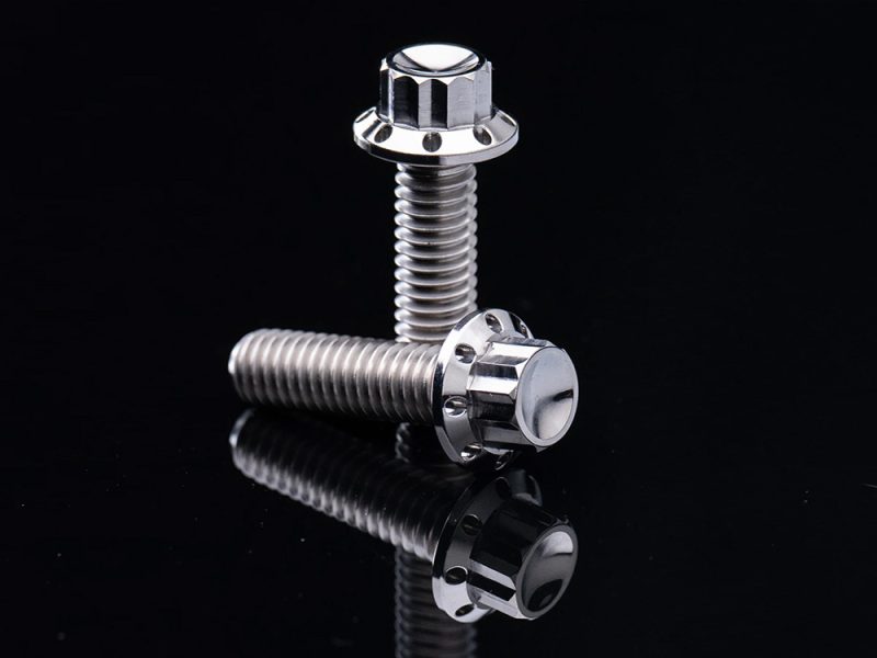 Titanium 12-Point Transmission Side Cover Bolt Kit - Polished. Fits Touring 2024up & Softail 2025up High-quality motorcycle bolts for Revelry Motorcycles custom builds and repairs.