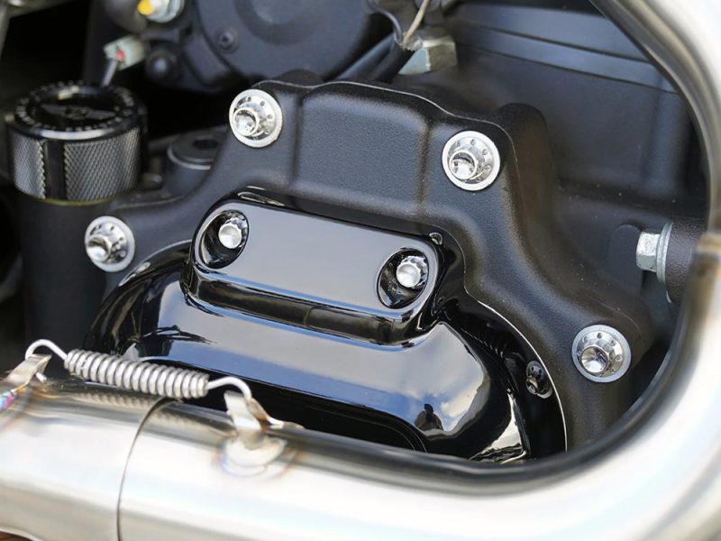 High-performance motorcycle engine components at Revelry Motorcycles in Australia.