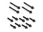Black motorcycle axle bolts and screws set for Revelry Motorcycles.